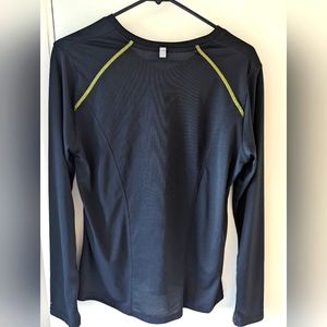 Champion black long sleeve athletic top, size large